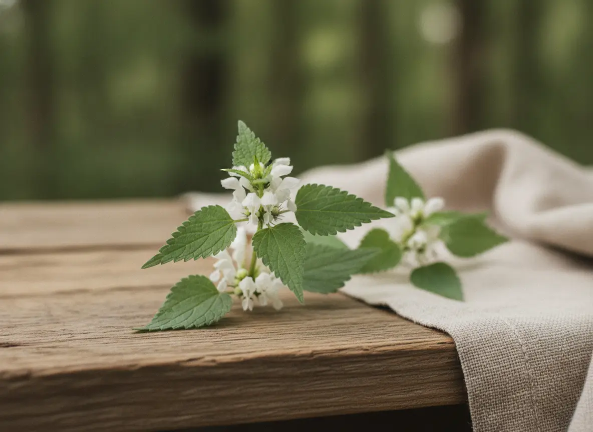 Kopriva - moćan lijek iz prirode 3 Mrtva kopriva (Lamium album) s bijelim kapuljastim cvjetovima, druga biljka koja ne žari