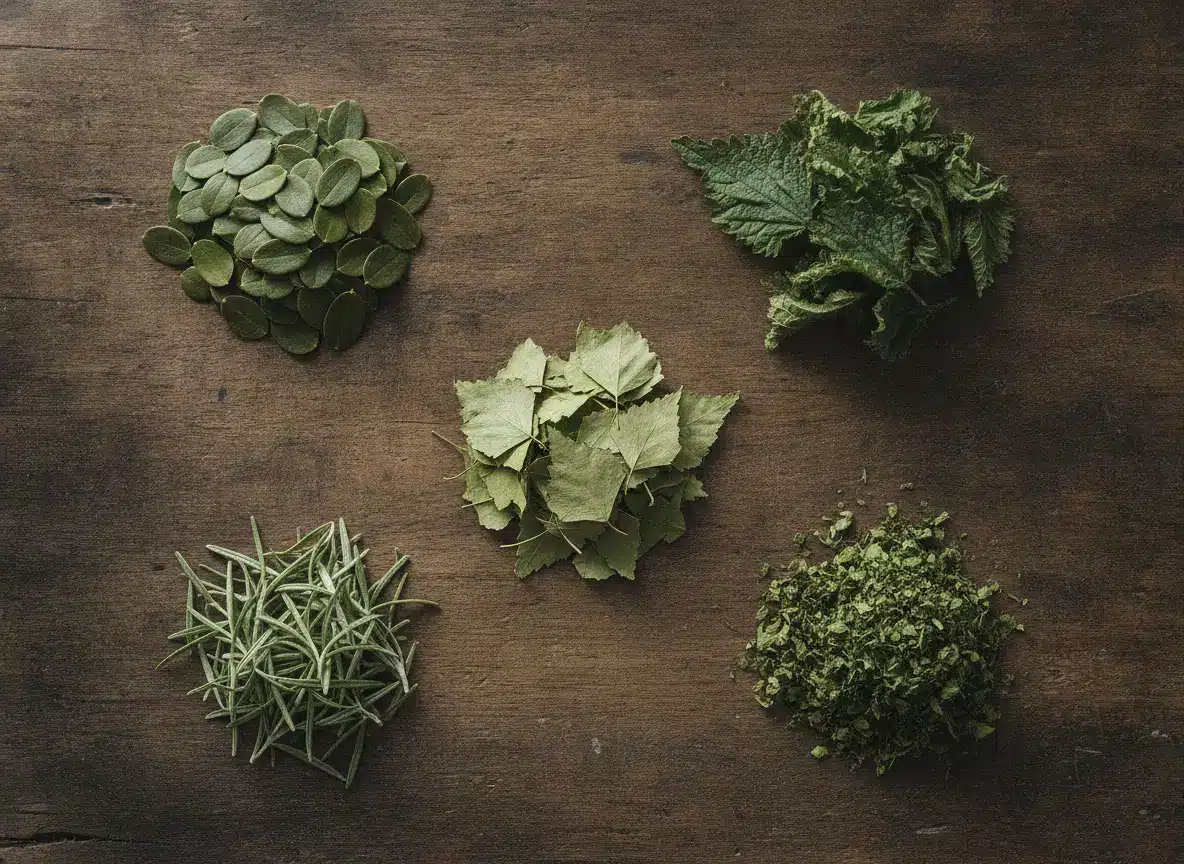 Uvin čaj: za šta je dobar, priprema i koliko se smije piti 4 Suhi list uve ursi uz koprivu, brezu, peršun i ruzmarin, sastojci biljne mješavine za mokraćne puteve